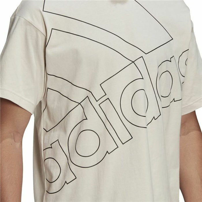 Tricou cu Mânecă Scurtă Bărbați Adidas Giant Logo Bej