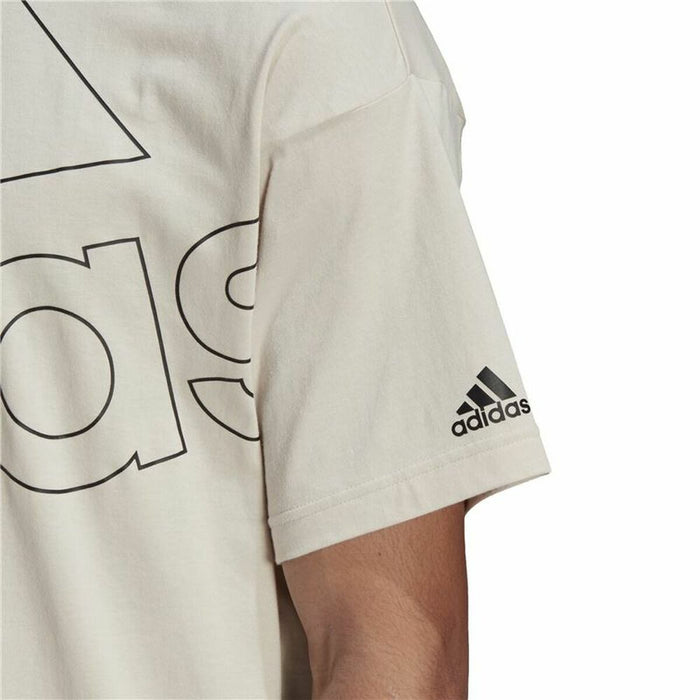 Tricou cu Mânecă Scurtă Bărbați Adidas Giant Logo Bej