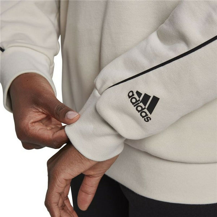 Hanorac fără Glugă Femei Adidas Giant Logo Bej