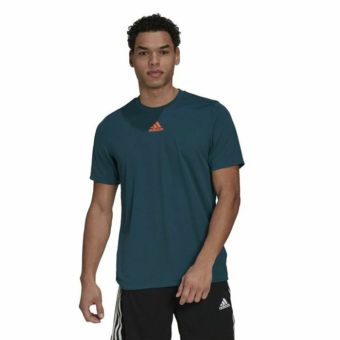 Tricou cu Mânecă Scurtă Bărbați Adidas Sportphoria Aeroready Cyan