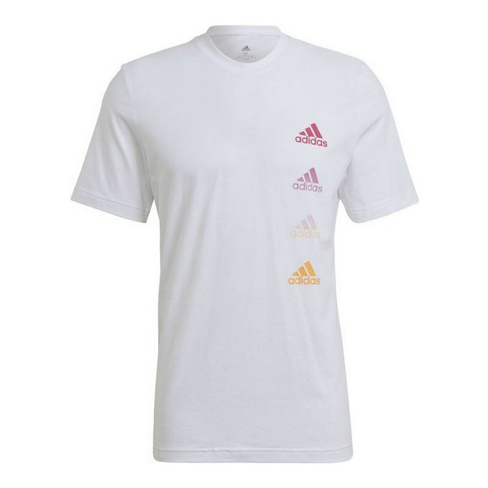 Tricou cu Mânecă Scurtă Bărbați Adidas Essentials Gradient Alb