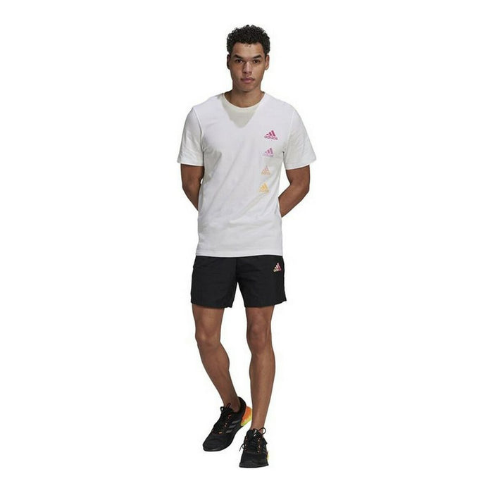 Tricou cu Mânecă Scurtă Bărbați Adidas Essentials Gradient Alb