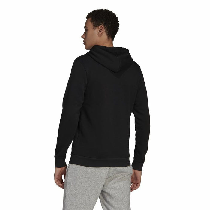 Hanorac cu Glugă Bărbați Adidas Essentials Fleece Big Logo Negru