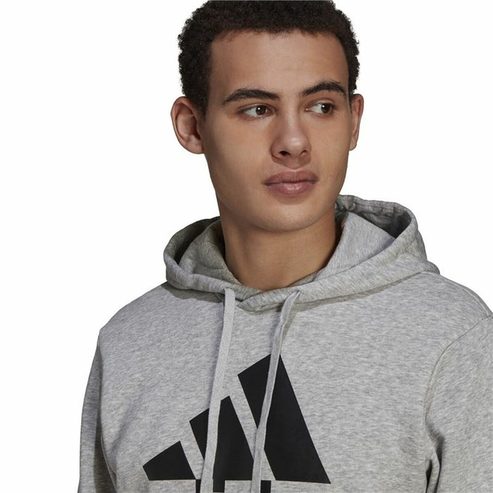 Hanorac cu Glugă Bărbați Adidas  Essentials Fleece Big Logo Gri