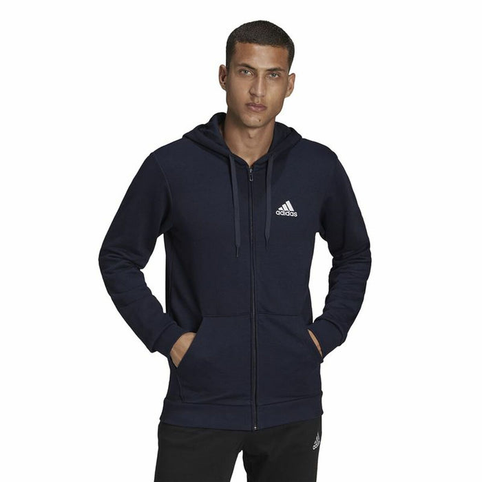 Jachetă Sport de Bărbați Adidas  Essentials French Terry Big Albastru închis
