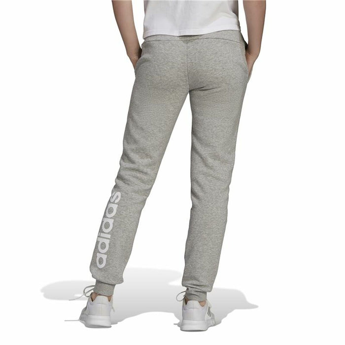 Pantaloni lungi de sport Adidas Essentials Fleece Logo Femeie Gri