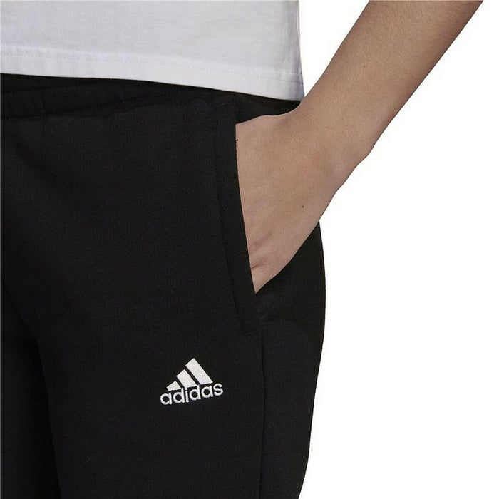 Pantaloni lungi de sport Adidas Essentials Fleece Logo Negru Femeie