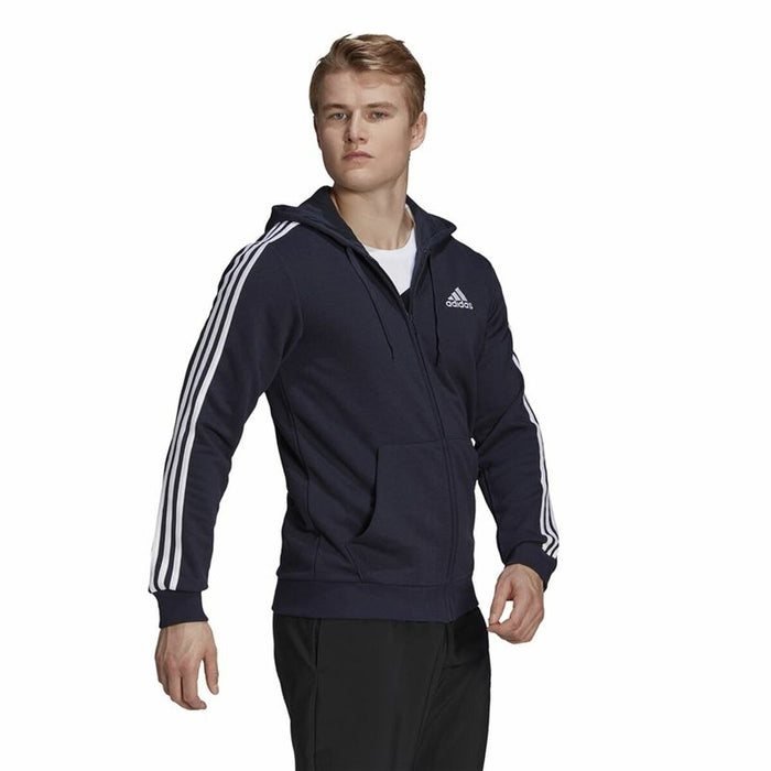 Jachetă Sport de Bărbați Adidas Essentials French Terry 3 Albastru închis