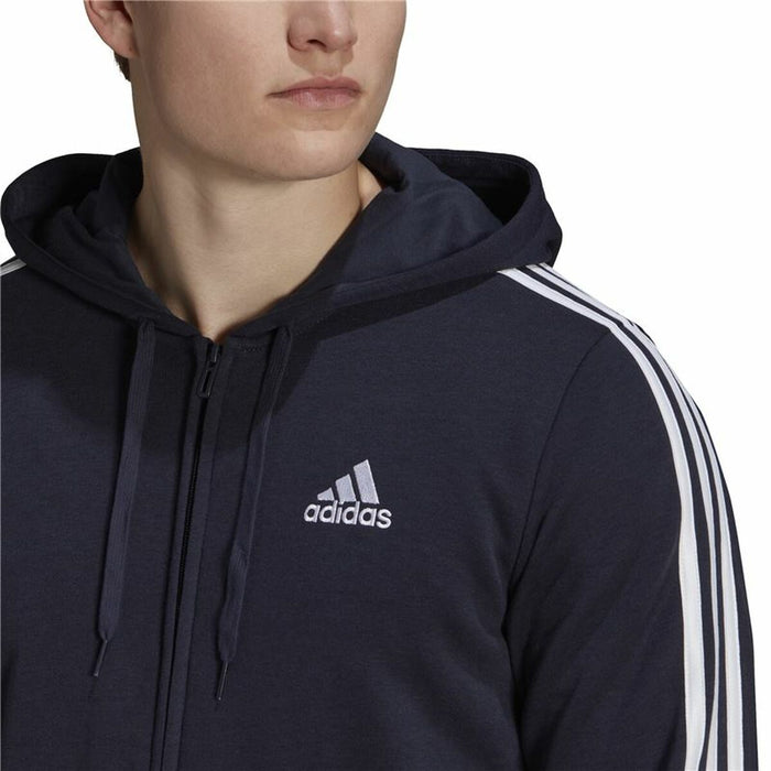 Jachetă Sport de Bărbați Adidas Essentials French Terry 3 Albastru închis