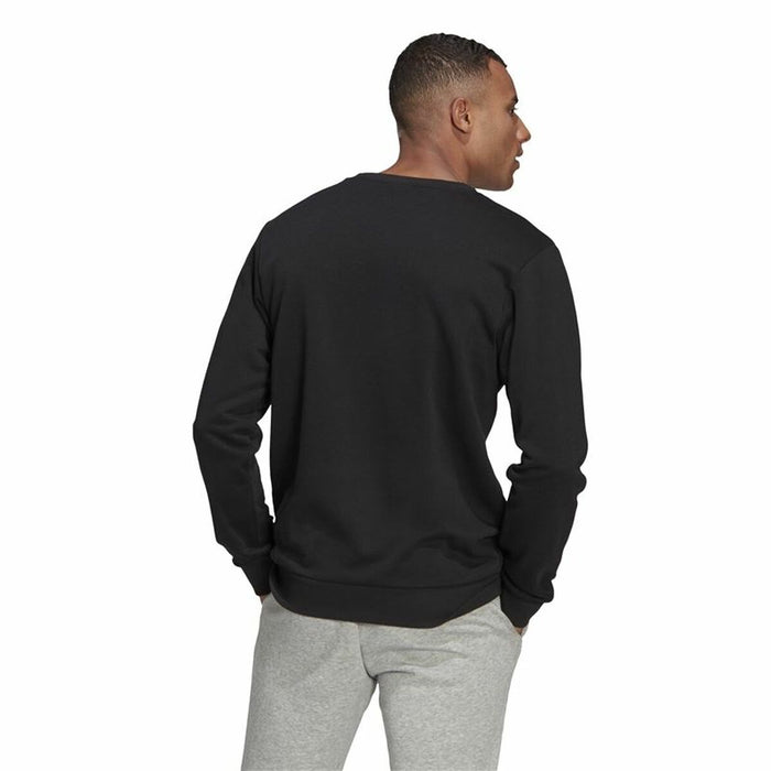 Hanorac fără Glugă Bărbați Adidas Essentials Big Logo Negru
