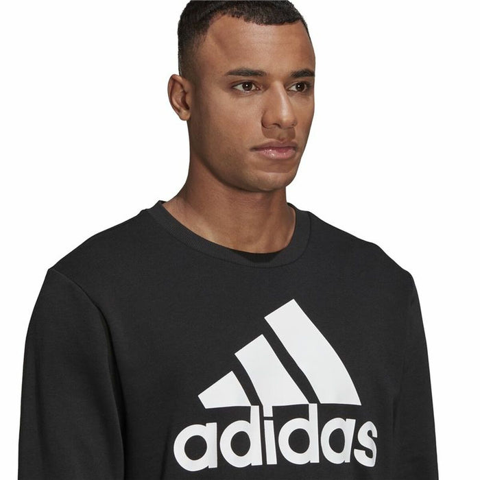 Hanorac fără Glugă Bărbați Adidas Essentials Big Logo Negru