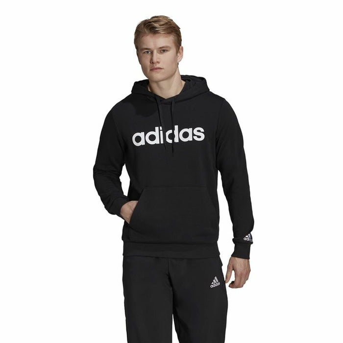 Hanorac cu Glugă Bărbați Adidas French Terry Linear Logo Negru