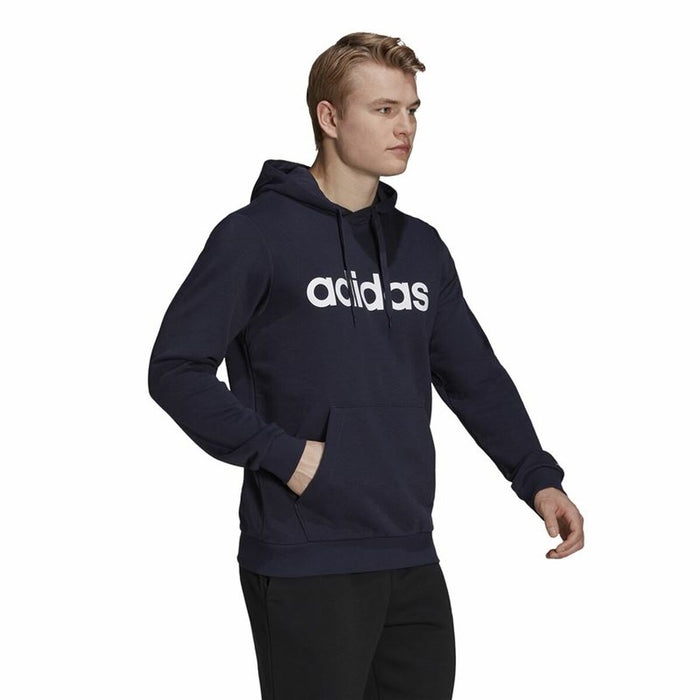 Hanorac cu Glugă Bărbați Adidas Essentials French Terry Bleumarin