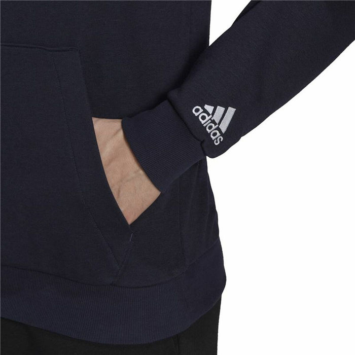 Hanorac cu Glugă Bărbați Adidas Essentials French Terry Bleumarin