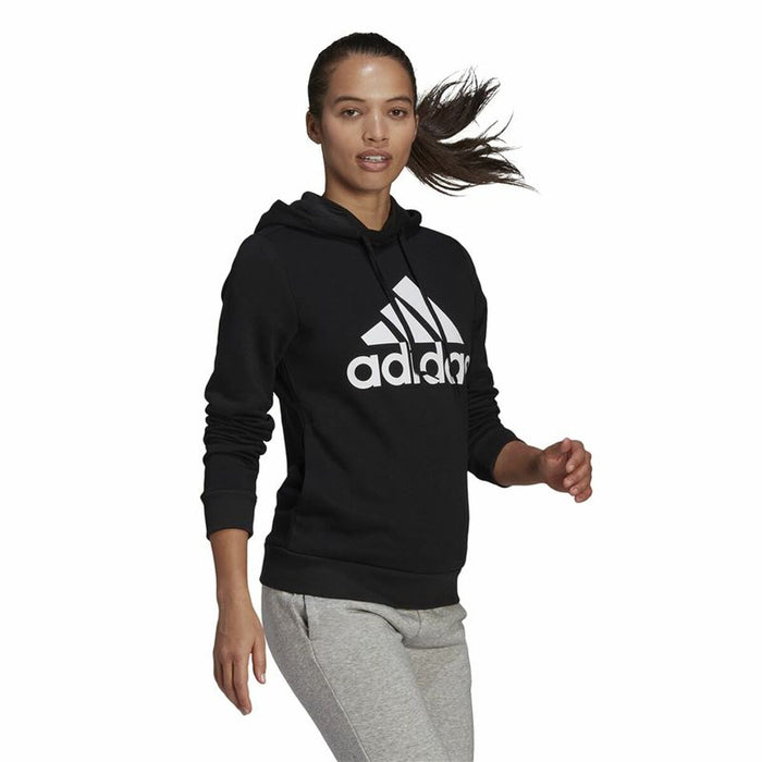 Hanorac cu Glugă Femei Adidas Loungewear Essentials Logo Negru