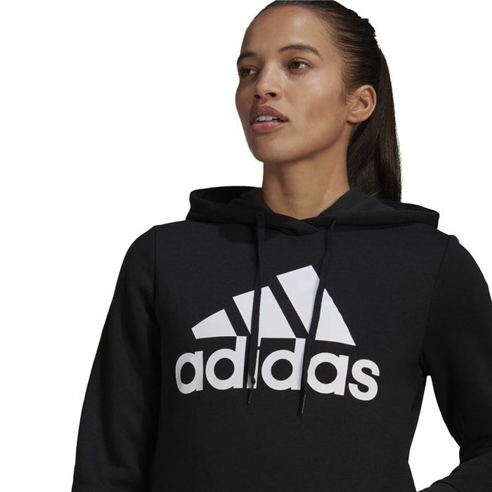 Hanorac cu Glugă Femei Adidas Loungewear Essentials Logo Negru