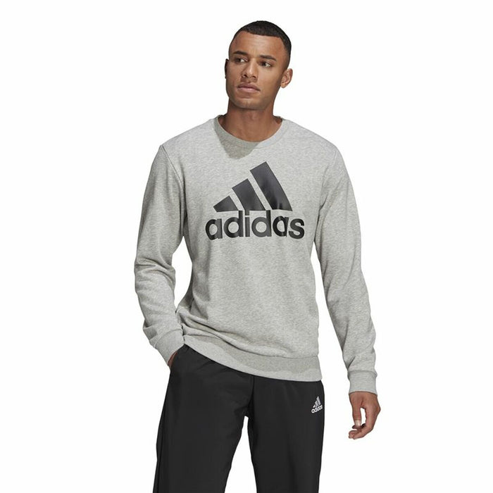 Hanorac fără Glugă Bărbați Adidas Essential Big Logo Gri