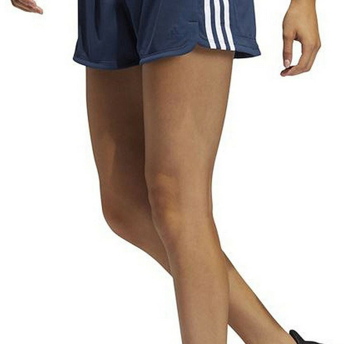 Pantaloni Scurți Sport pentru Damă Adidas Knit Pacer 3 Stripes Albastru închis Femeie