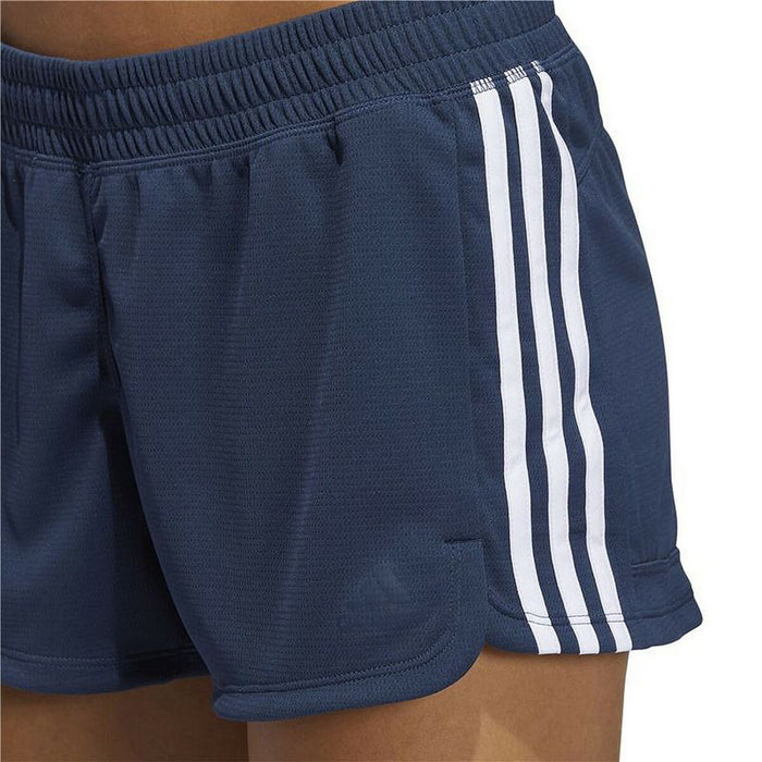 Pantaloni Scurți Sport pentru Damă Adidas Knit Pacer 3 Stripes Albastru închis Femeie