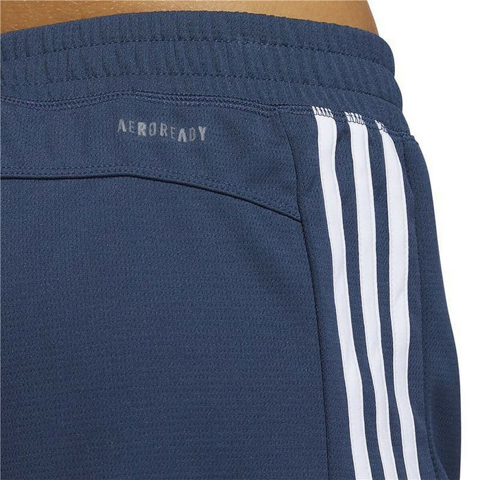 Pantaloni Scurți Sport pentru Damă Adidas Knit Pacer 3 Stripes Albastru închis Femeie