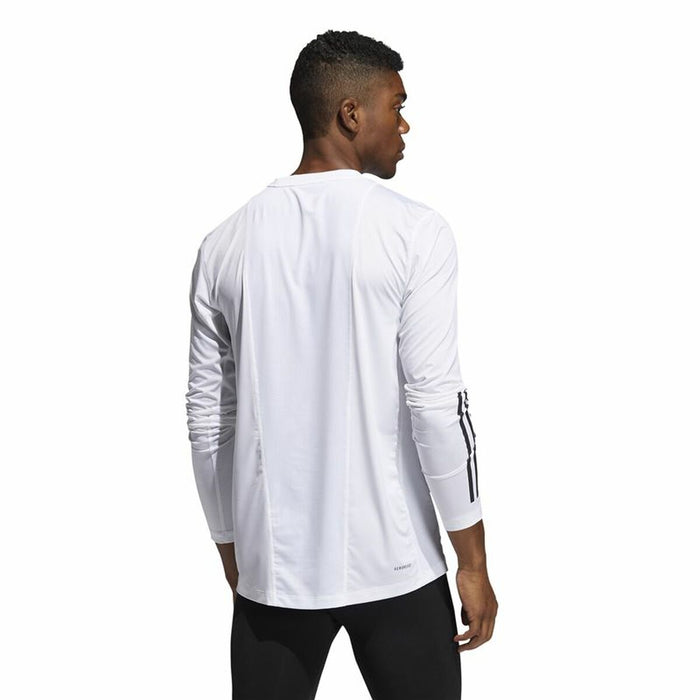 Tricou cu Mânecă Scurtă Bărbați Adidas Techfit Fitted 3 Bandas Alb