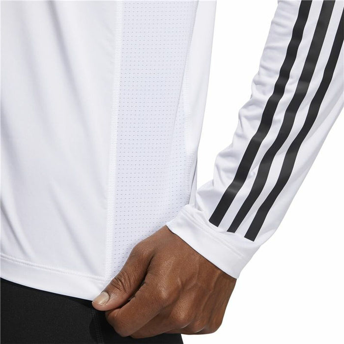 Tricou cu Mânecă Scurtă Bărbați Adidas Techfit Fitted 3 Bandas Alb