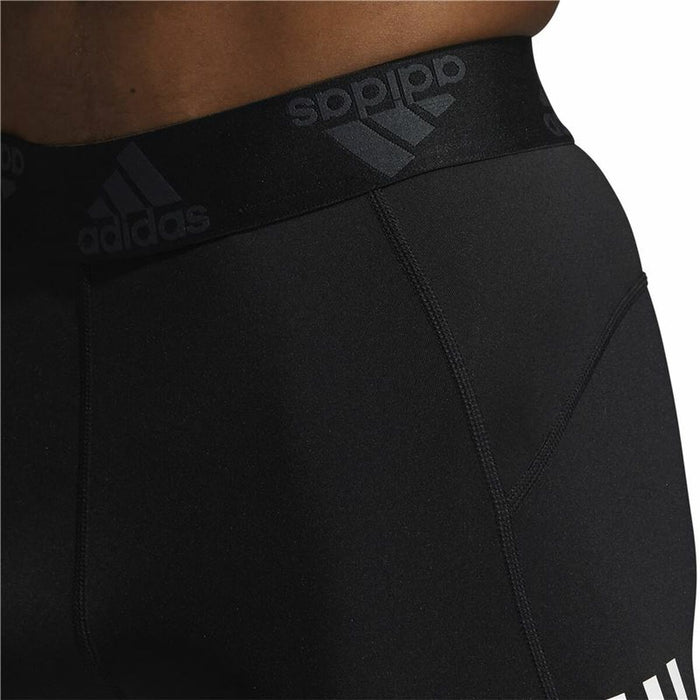 Colanți sport pentru bărbați Adidas  Techfit 3 Stripes Negru