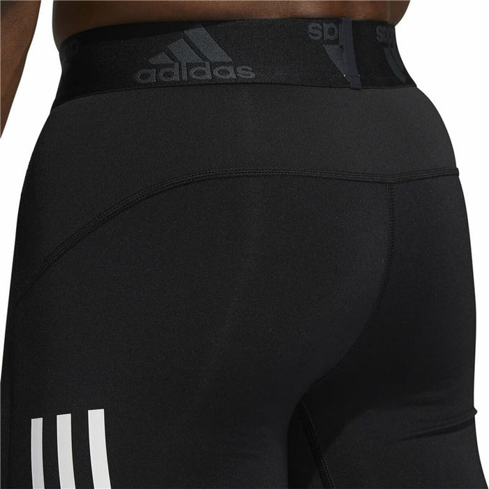 Colanți sport pentru bărbați Adidas  Techfit 3 Stripes Negru