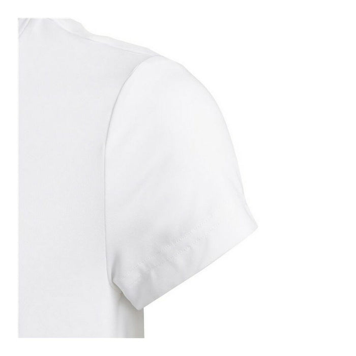 Tricou cu Mânecă Scurtă pentru Copii Adidas Aeroready Bold Alb