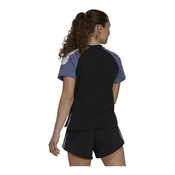 Tricou cu Mânecă Scurtă Femei Adidas Sportswear Colorblock Negru