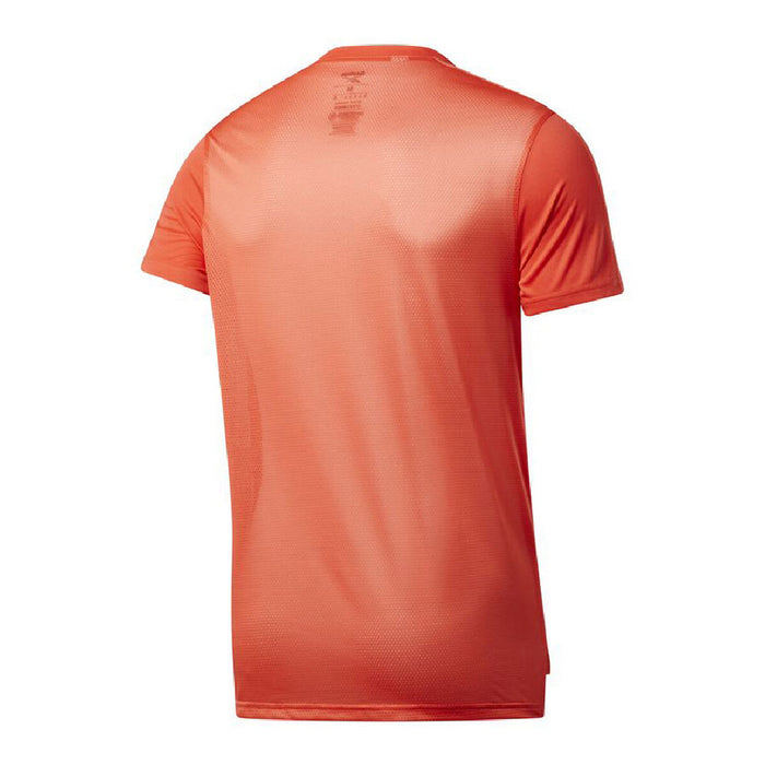 Tricou cu Mânecă Scurtă Bărbați Reebok Workout Ready Tech Portocaliu
