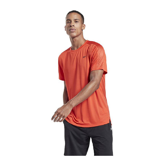Tricou cu Mânecă Scurtă Bărbați Reebok Workout Ready Tech Portocaliu