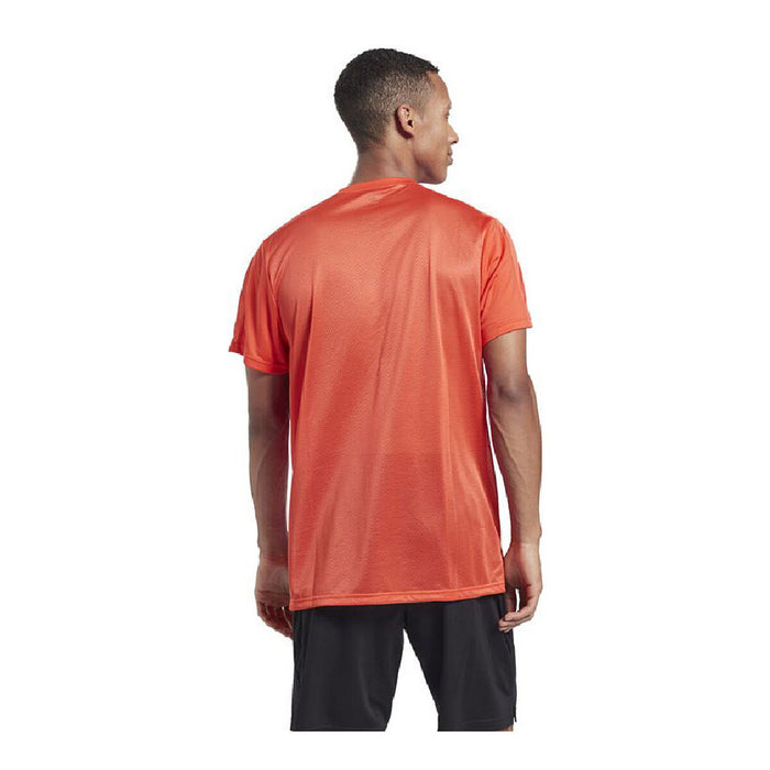 Tricou cu Mânecă Scurtă Bărbați Reebok Workout Ready Tech Portocaliu