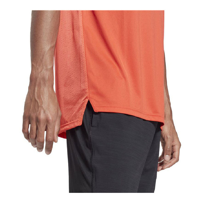 Tricou cu Mânecă Scurtă Bărbați Reebok Workout Ready Tech Portocaliu