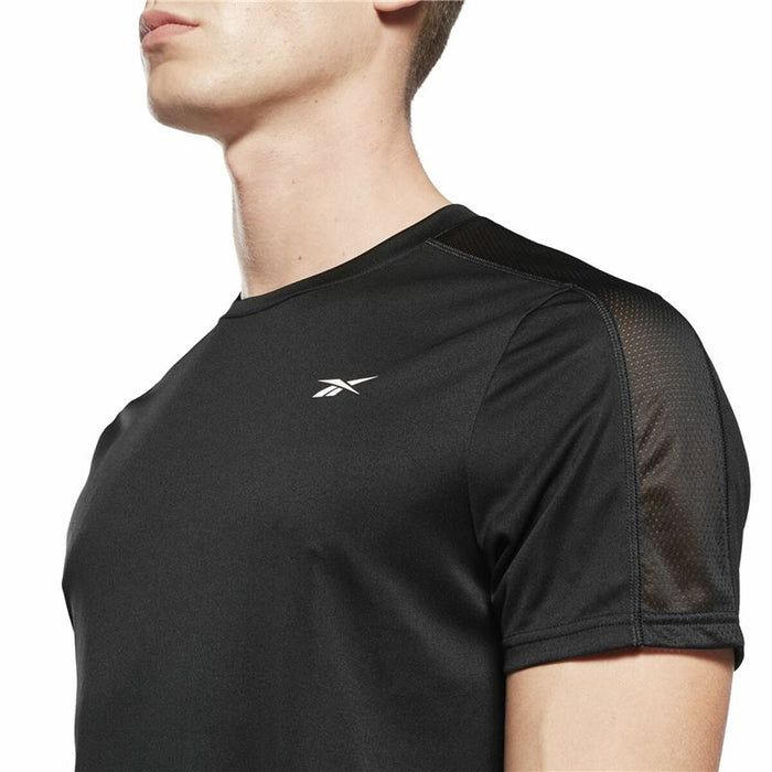 Tricou cu Mânecă Scurtă Bărbați Reebok Workout Ready Tech Negru