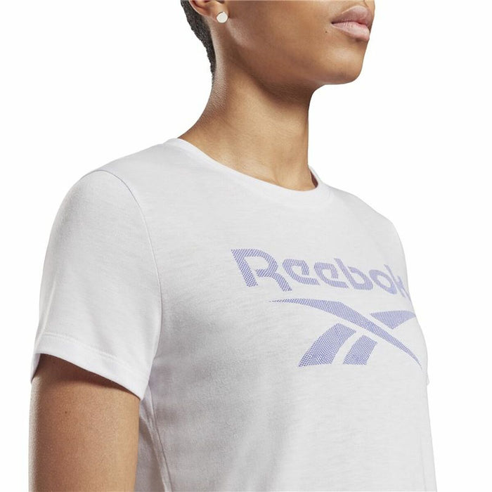 Tricou cu Mânecă Scurtă Femei Reebok Workout Ready Supremium Purpuriu Alb