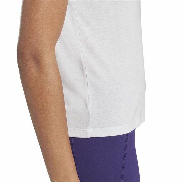 Tricou cu Mânecă Scurtă Femei Reebok Workout Ready Supremium Purpuriu Alb