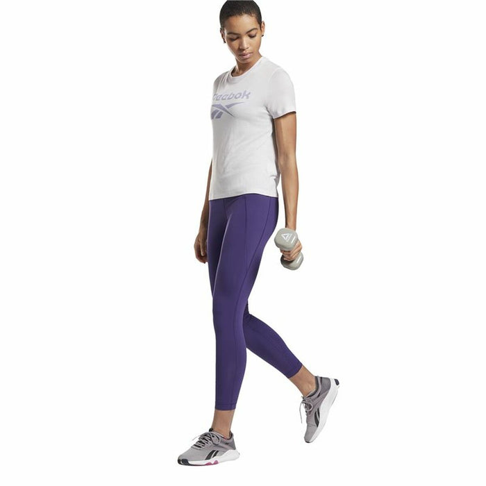 Tricou cu Mânecă Scurtă Femei Reebok Workout Ready Supremium Purpuriu Alb