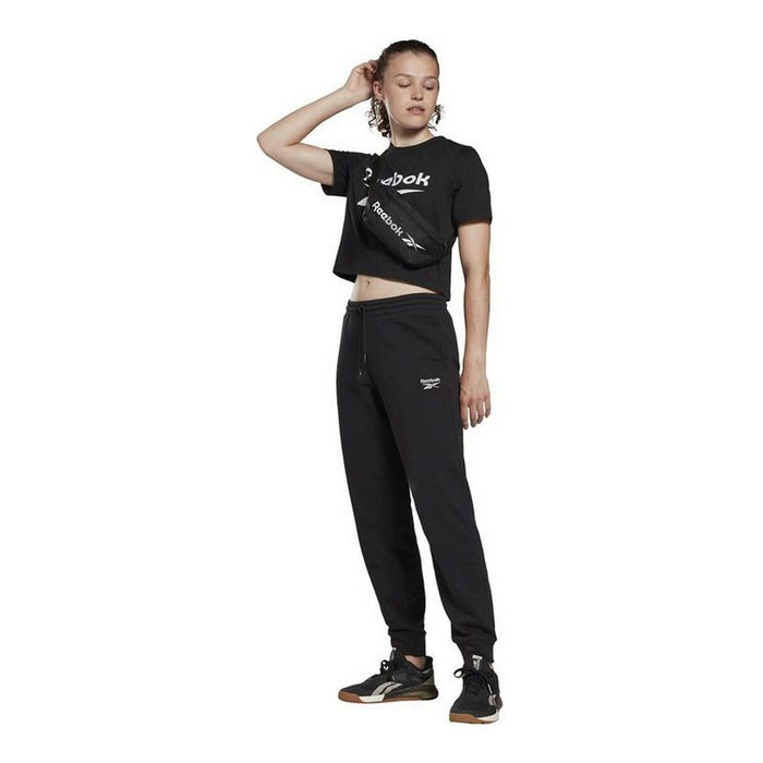 Tricou cu Mânecă Scurtă Femei Reebok Cropped Identity Negru