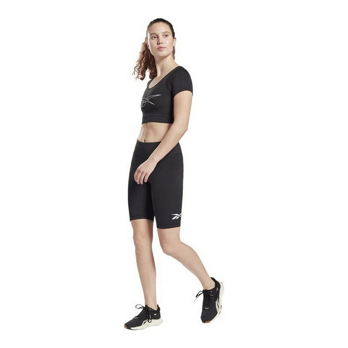 Tricou cu Mânecă Scurtă Femei Reebok Training MYT Negru