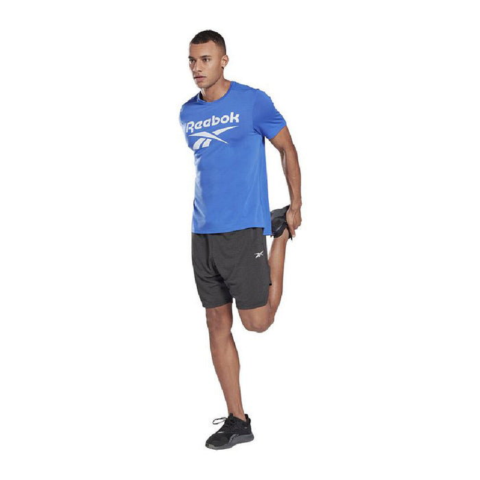 Tricou cu Mânecă Scurtă Bărbați Reebok Workout Ready Supremium Albastru