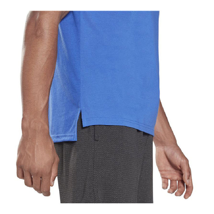 Tricou cu Mânecă Scurtă Bărbați Reebok Workout Ready Supremium Albastru