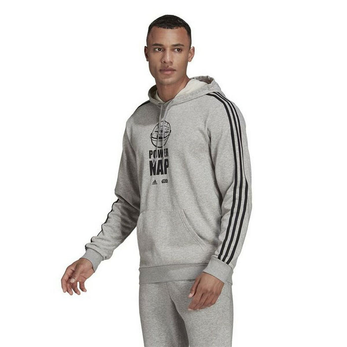 Hanorac cu Glugă Bărbați Adidas X Star Wars: The Mandalorian Gri deschis