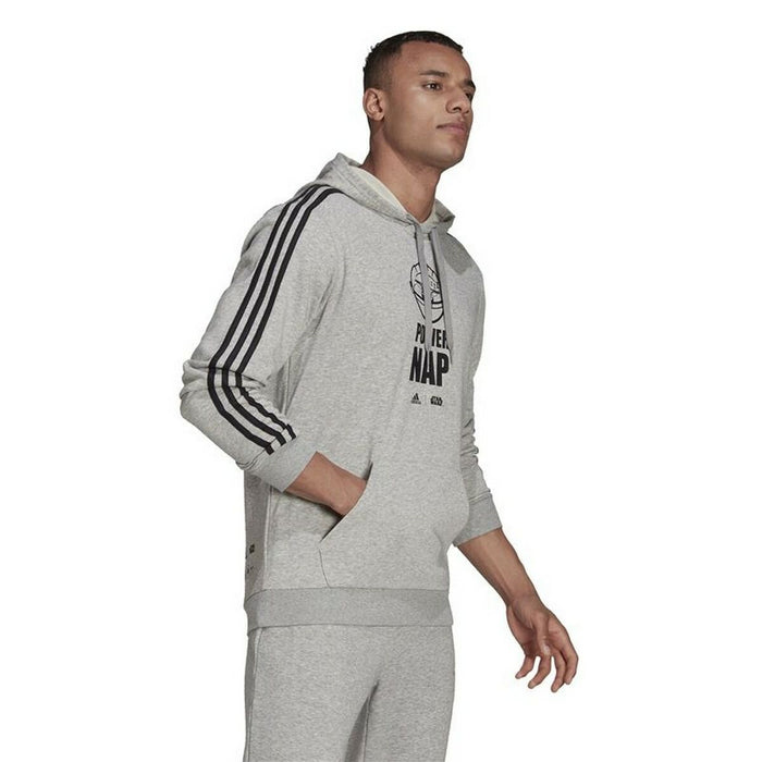Hanorac cu Glugă Bărbați Adidas X Star Wars: The Mandalorian Gri deschis