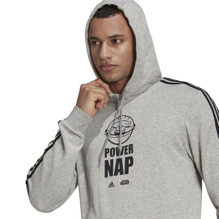 Hanorac cu Glugă Bărbați Adidas X Star Wars: The Mandalorian Gri deschis