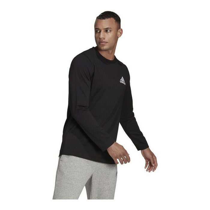 Tricou cu Mânecă Lungă Bărbați Adidas Spray Graphic Negru