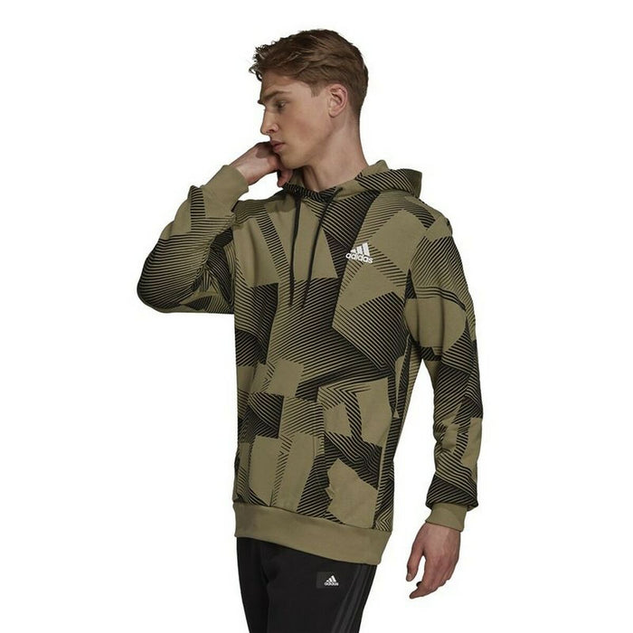 Hanorac cu Glugă Bărbați Adidas Graphic M Kaki