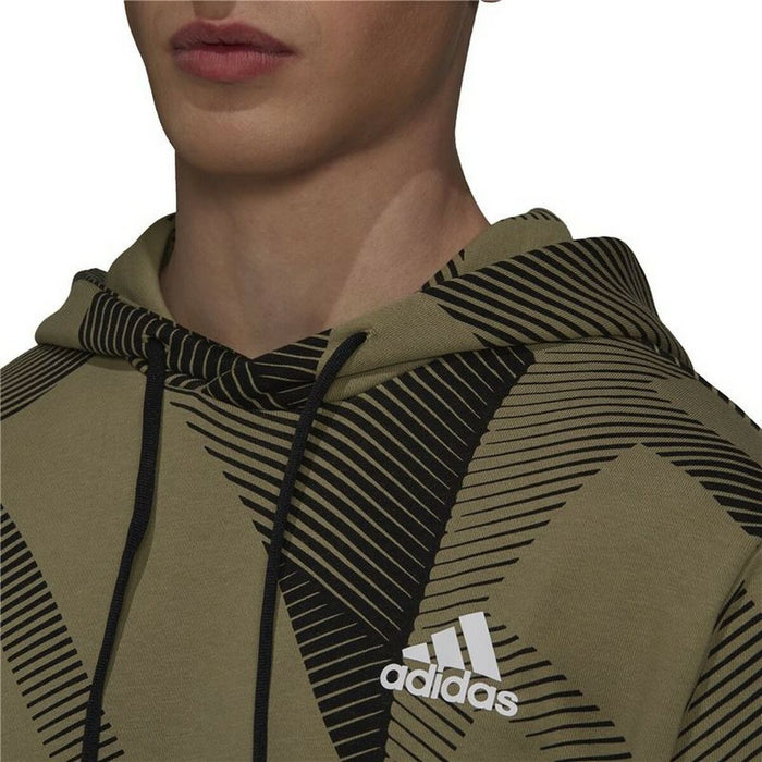 Hanorac cu Glugă Bărbați Adidas Graphic M Kaki