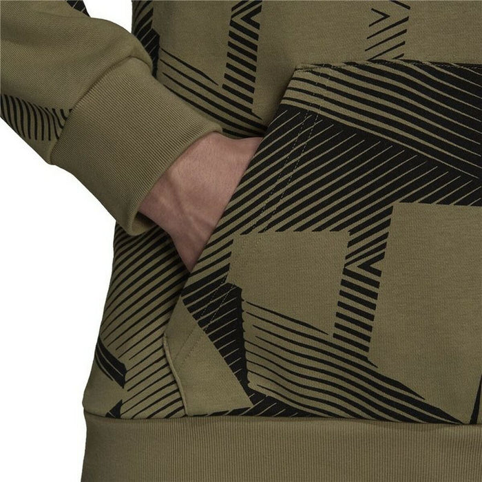 Hanorac cu Glugă Bărbați Adidas Graphic M Kaki