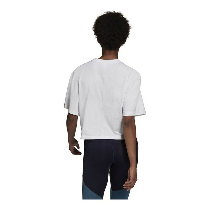 Tricou cu Mânecă Scurtă Femei Adidas You For You Cropped Alb (2XS)